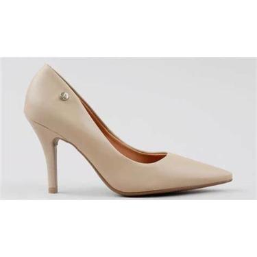 Imagem de Sapato Feminino Vizzano Bege de Salto Alto Social Scarpin Pelica 1184.