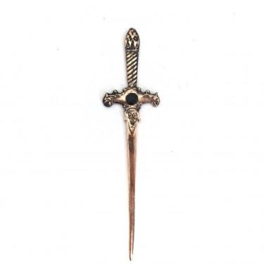 Imagem de Punhal Metal Cobre Envelhecido Pedra Petra 15 CM - Lua Mistica
