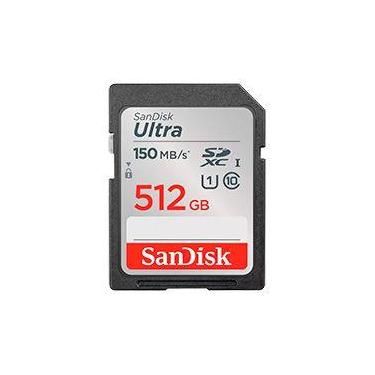 Imagem de Cartão de Memória SD SanDisk Ultra 512GB Class 10 U1 FHD SDSDUNC-512G-