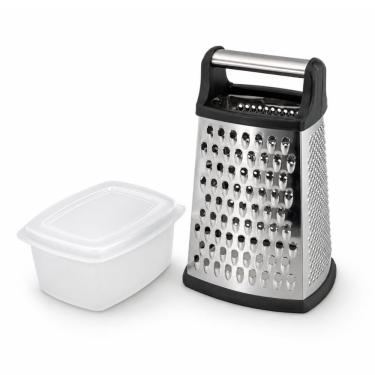 Imagem de Ralador GP829 4 Faces Inox com Recipiente Removível para Cozinha Inox GP Inox 12CM
