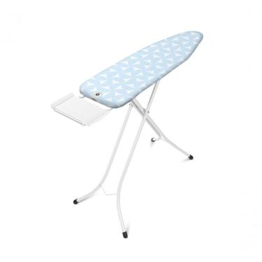 Imagem de Tábua de Passar Roupa Fesh Breeze Retrátil Aço Inox Tampo em Algodão com Suporte para Ferro e Trava de Segurança Azul