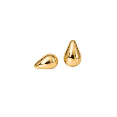 Imagem de Brincos Gota Dourada, Designer Moderno e Elegante - Ela Jewelry