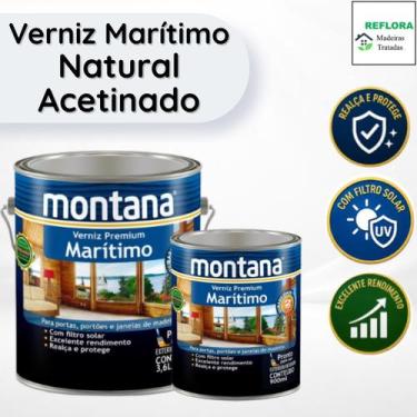 Imagem de Verniz Premium Marítimo Natural Acetinado 3,6L Montana Proteção para M