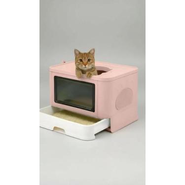 Imagem de Caixa Areia Gato Fechada Anti-Odor Pata Luxo Rose - Congratulations St