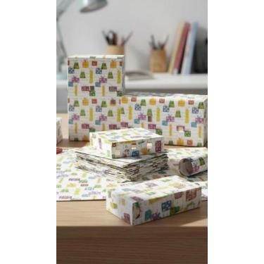 Imagem de Papel De Presente Bobina Couche 40cm X 100m - Congratulations Store