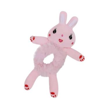 Imagem de Elástico De Cabelo Feminino De Pelúcia 3D Com Desenho Animado, Acessór