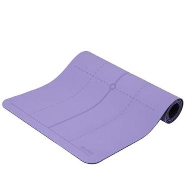 Imagem de Tapete de Exercício SNPE 183 cm Roxo com Linhas de Alinhamento