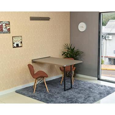 Imagem de Conjunto de Mesa Dobrável Retrátil 120 x 75 Volpi + 2 Cadeiras Slim - Marrom