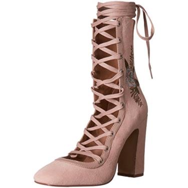 Imagem de Chinese Laundry Sapato feminino Sylvia com cadarço, Camurça Blush, 8