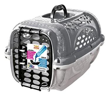 Imagem de Caixa de Transporte Panther Pop Plast Pet Taupe para Cães e Gatos