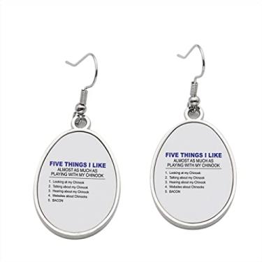 Imagem de Brinco Five Things I Like Chinook – Brincos pendurados para meninas – Presente de festa de aniversário dos namorados