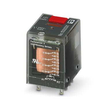 Imagem de Rele Único 230VAC 6A 4 REV REL-IR-BL/L-230AC/4X21 1032531 – Phoenix Contact