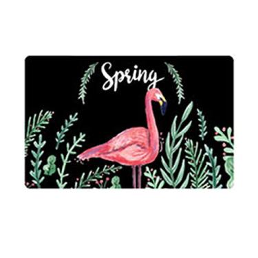 Imagem de Tapetes de banheiro, tapetes macios de banheiro - tapete de banheiro com água de secagem rápida, tapete de banheiro fino sob a porta, tapetes de banheiro antiderrapantes para banheiro, lavagem na máquina (60 x 91 cm Preto-1)