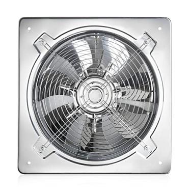 Imagem de Fã exausto Ventilador de exaustão de 6/8 de polegada, ventilador de ventilação montado na parede de aço inoxidável, ventilador de ventilação forte com válvula de retenção automática para cozinha do ba