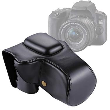 Imagem de Yunchao Acessórios para câmeras Câmara de corpo inteiro Capa de couro PU Bolsa para CANON EOS 200D Sacos de câmera