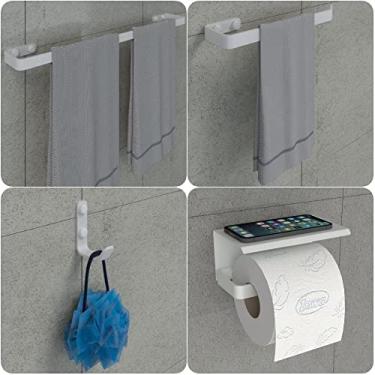 Imagem de Kit Acessórios Para Banheiro Branco 4 Peças MAX