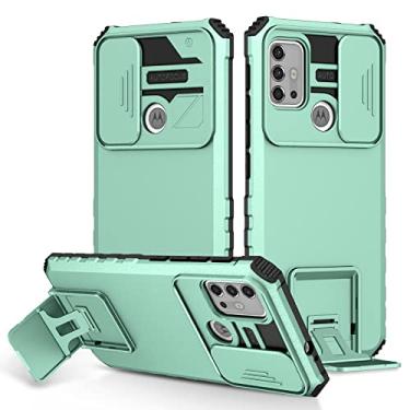 Imagem de Capa deslizante para proteção de lente compatível com Motorola Moto E32 Capa de para-choque para selfie compatível com Moto E32s E 32 E20 E7i E7 Power Case (verde claro, Moto E7i Power)