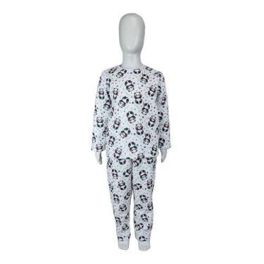 Imagem de Pijama Infantil Inverno Soft Conjunto Longo Panda Branco - Katitus