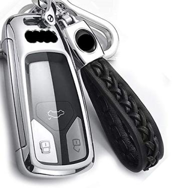 Imagem de CSHU Porta-chaves do carro capa porta-chaves porta-chaves, adequado para Audi A4L A4 B9 Q5 Q7 TT TTS TFSI A5 S5 8S 2016 2017 2019, B, tira, porta-chaves