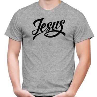 Imagem de Camiseta Masculina Evangélica Jesus - 100% Algodão - Atelier Do Silk