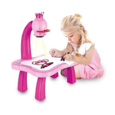 Imagem de Mesa Projetora p/ Desenhar Rosa Play Learn Multikids BR1601