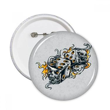 Imagem de l Dice Ilustração de Efeitos Frescos Pinos Redondos Emblema Botão Decoração Acessório 5 peças