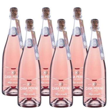 Imagem de Kit 6 unidades Espumante Casa Perini Moscatel Rosé Aquarela 750 ml