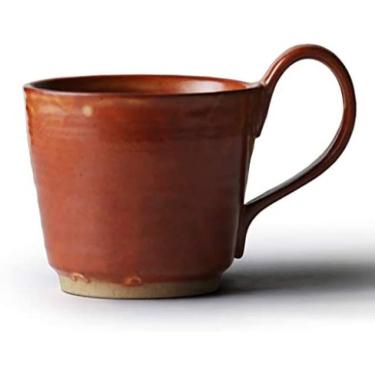 Imagem de Xícara De Café Feita À Mão Em Grés Com Alça Grande Personalizada Para Café E Chá Caneca Colorida Com Esmalte Artístico Café Da Manhã Xícara De Leite, Xícaras De Café De 10,8 Onças,C,Hilarious123