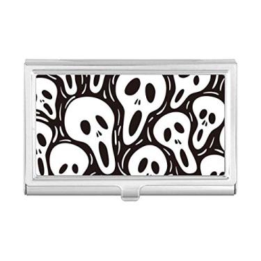 Imagem de Carteira de bolso com estampa de caveira, dia das bruxas, porta-cartões