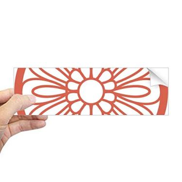 Imagem de DIYthinker China Chinesa flor vermelha padrão tradicional retangular para-choque adesivo notebook janela decalque