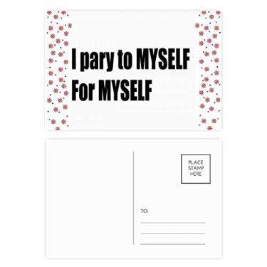 Imagem de Cartão postal Pray To Myself For Myself Christmas Flower Celebration Cartão postal Blessing Mailing