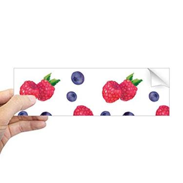 Imagem de DIYthinker Adesivo retangular com estampa de frutas de morango e mirtilo adesivo para janela