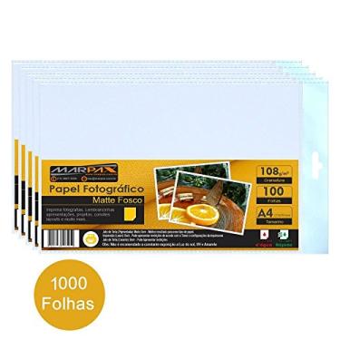 Imagem de Papel Fotográfico Fosco Matte 108g A4 210x297mm 1000 Fls