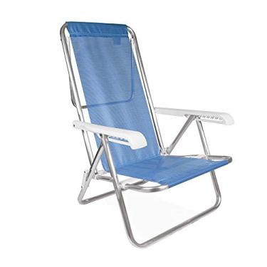 Imagem de Cadeira Reclinável Mor 8 Posições Azul Alumínio