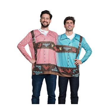 Imagem de Faux Real Camiseta adulta unissex com foto 3D realista de manga comprida, Oktoberfest, Large/X-Large