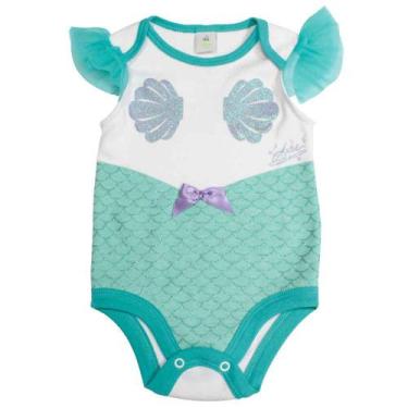 Fantasia Sereia Glamour Infantil _ Body & Saia Tutu