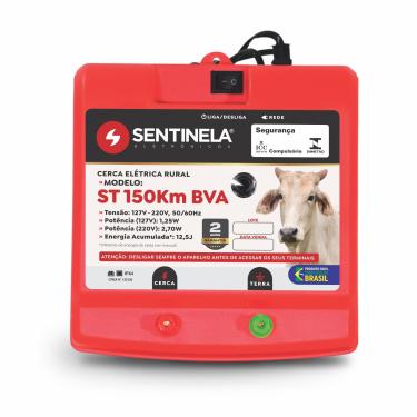 Imagem de Aparelho de Choque Eletrificador De Cerca Elétrica Rural St 150km Bva Sentinela