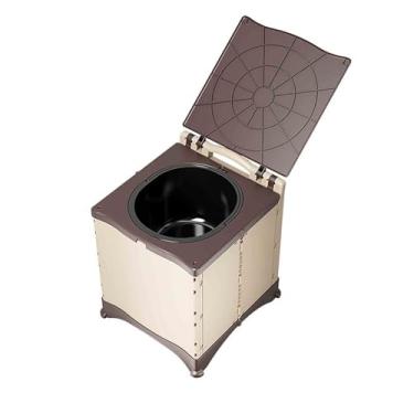 Imagem de JUSHZ Sanita de campismo sanitários portáteis para adultos sacos sanitários portáteis balde para casa interior idosos cabeceira dobrável portátil exterior suprimentos de emergência para carros viagens