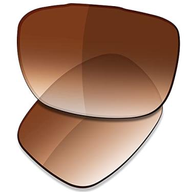 Imagem de SAUCER Lentes de reposição premium para óculos de sol Oakley TwoFace OO9189 | TwoFace Low Bridge Fit OO9256 High Defense - Marrom degradê matizado polarizado