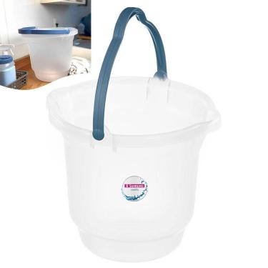 Imagem de Balde Plástico 12 Litros Para Limpeza De Casa Lavandeira Com Alças Transparente - 245 Sanremo