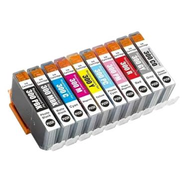 Imagem de Aomya Pacote combo de cartuchos de tinta PFI-300 PFI300 imagePROGRAF PRO-300 Substituição para impressora Canon imagePROGRAF PRO-300 (4192C007, pacote com 10)
