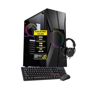 Imagem de Pc Gamer i5 SSD 480Gb Gtx 1050 2GB Memória 8Gb Fonte Real 500W - AMORI
