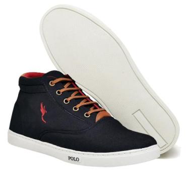 Imagem de Tenis Sapatenis Masculino Cano Alto Bota Barato - Polo Blu, Preto, 39