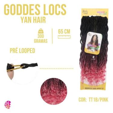 Imagem de Cabelo Sintetico Goddess Locs - Dread Com Cachos - Facil Aplicação P/C