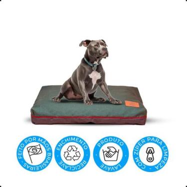 Imagem de Cama Colchonete Caminha Almofada Pet 95x75cm Para Cachorros - Nylon Ve