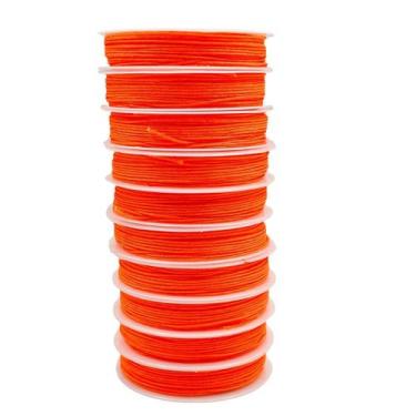 Imagem de Linha Fio Fibra Poliamida Laranja 1mm 1un 10 Metros Arte - Macall
