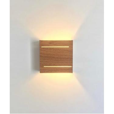Imagem de FG ILUMINAÇÃO, Arandela Madeira Louro Freijo C/Friso P/ 1 Lâmpada Soq.g9