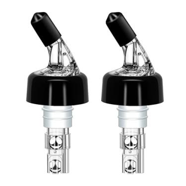 Imagem de 2 peças de garrafa de licor, despejadores de vinho, 30 ml, dosadores de bebidas medidas, dispensador de bebidas para barman para álcool, tequila, coquetel, uísque, bar doméstico