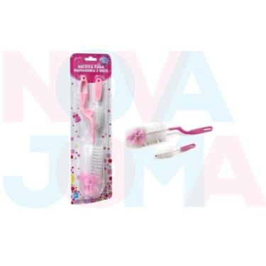 Imagem de Escova Para Lavar Mamadeira E Bico Da Pais E Filhos Rosa