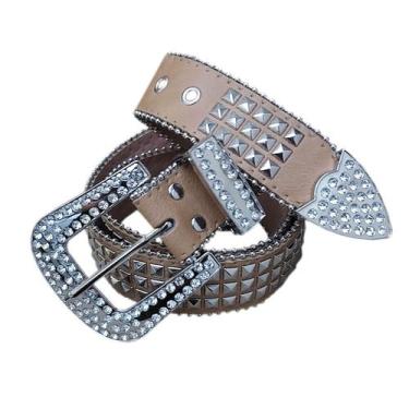Imagem de Cinto Country Feminino Strass com Rebite Cowgirl - Várias Cores - A.Ca